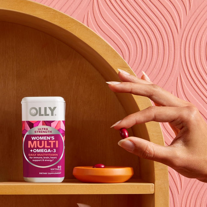 OLLY Ultra Women'S Multi Softgels + Extra Strength Elderberry Gummies, 60 Count Immune Support Vitamin Bundle