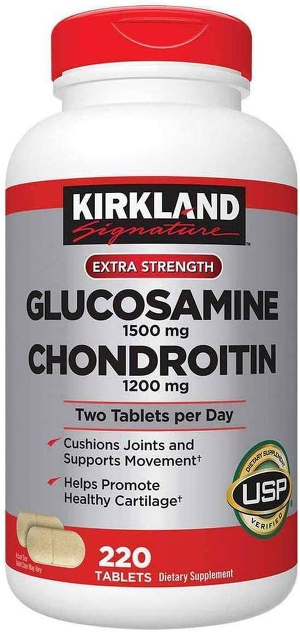 KIRKLAND Signature Extra Strength Glucosamine 1500 Mg Chondroitin 1200 Mg 220 Tablets