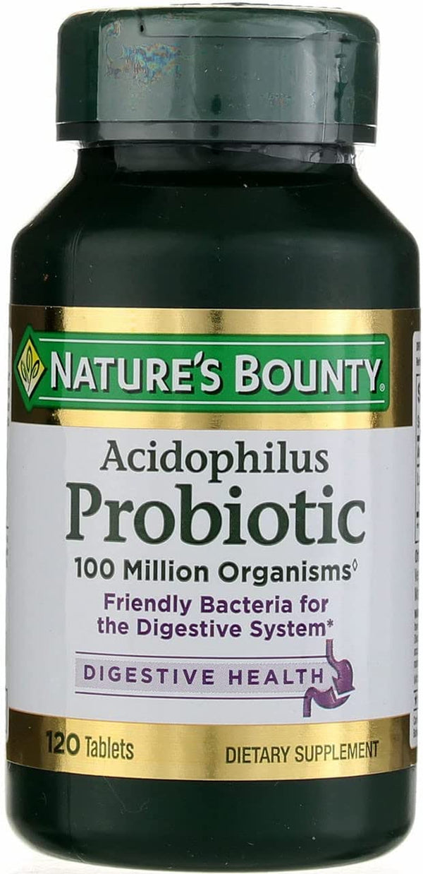 Nature'S Bounty Probiotic Acidophilus Tablets, 120 Ea (Pack of 3)