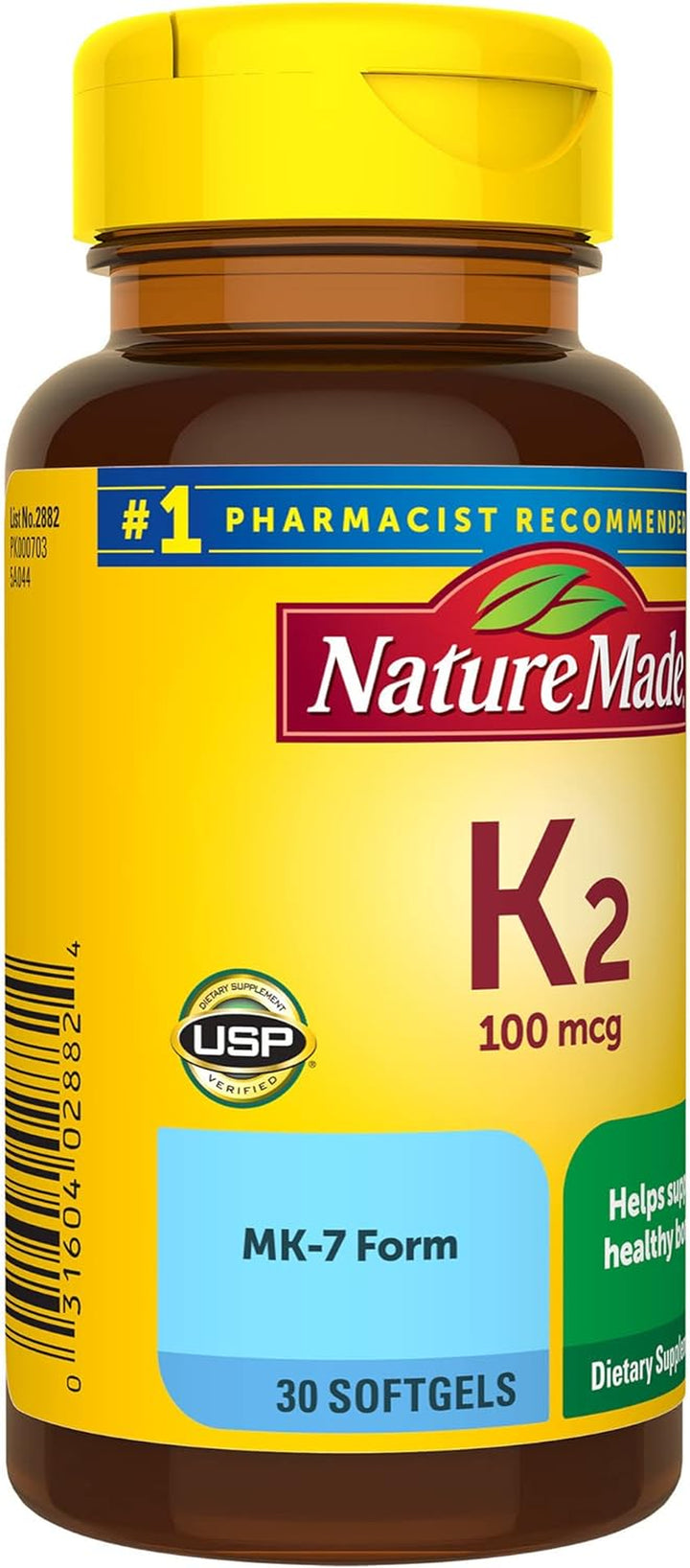 Nature Made Vitamin K2 100 Mcg Softgels 30 (3) (Packaging May Vary)