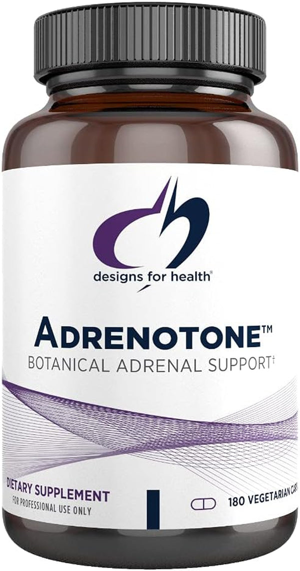Designs for Health Adrenotone - Adrenal Support Supplement with Rhodiola Rosea, Ashwagandha, Vitamins B6, B2 + B5 - Designed to Support Adrenals + Healthy Cortisol Levels (180 Capsules)