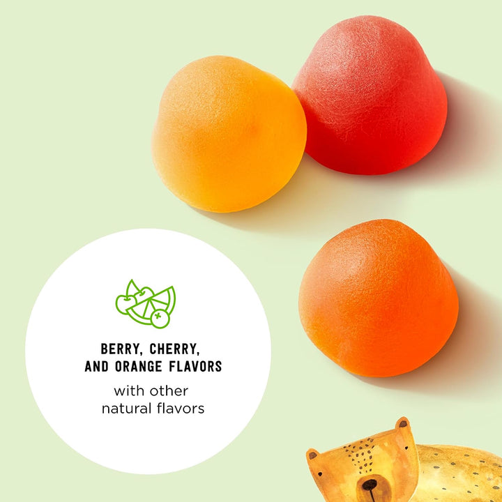 Amazon Brand - Mama Bear Organic Kids Multivitamin, 60 Gummies, 1 Month Supply (Packaging May Vary), Berry, Cherry & Orange
