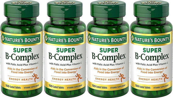 Nature'S Bounty B-Complex with Folic Acid plus Vitamin C, Tablets 150 Each (Pack of 4)