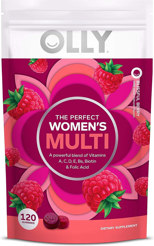 OLLY Women'S Multivitamin Gummy, Vitamins A, D, C, E, Biotin, Folic Acid, Berry Flavor, 60-Day Supply - 120 Count