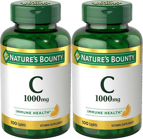 Nature'S Bounty Vitamin C Pills and Supplement, Supports Immune Health, 1000Mg,100 Count (Pack of 2)