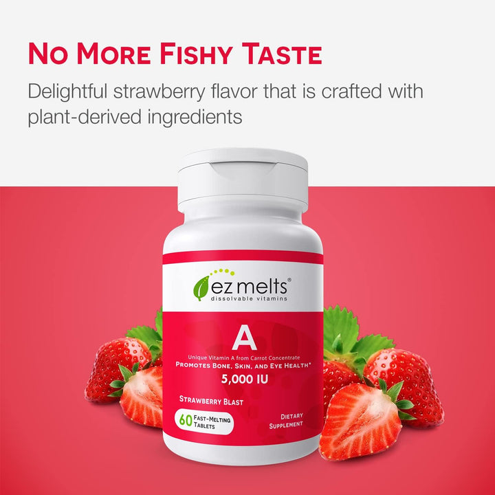 EZ Melts Dissolvable Vitamin a 5,000 IU, Sugar-Free, 2-Month Supply