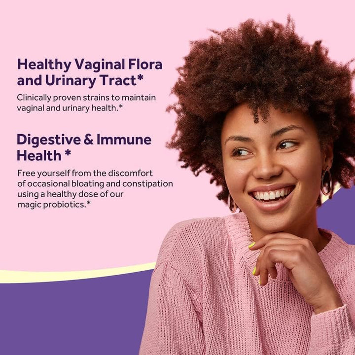 Doctor'S Recipes Probiotics for Women, 100 Billion CFU 32 Strains, with Prebiotic Fiber, Enzymes & Cranberry, Vaginal Urinary Digestive & Immune, No Yeast, Shelf Stable, Delayed Release, 30 Caps