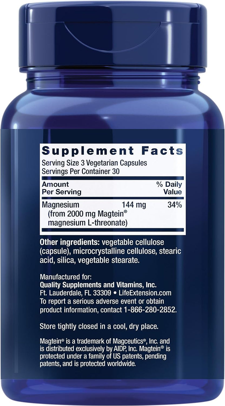 Life Extension Neuro-Mag Magnesium L-Threonate Brain Health Memory 90 Capsules & Vitamin B12 Methylcobalamin Brain Health 60 Lozenges