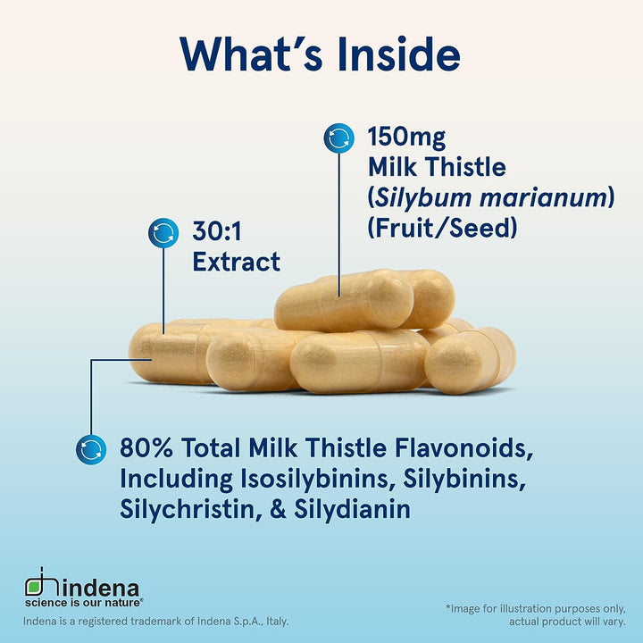 Jarrow Formulas Milk Thistle 150 Mg with 30:1 Standardized Silymarin Extract, Dietary Supplement for Liver Function Support, 100 Veggie Capsules, 33-100 Day Supply