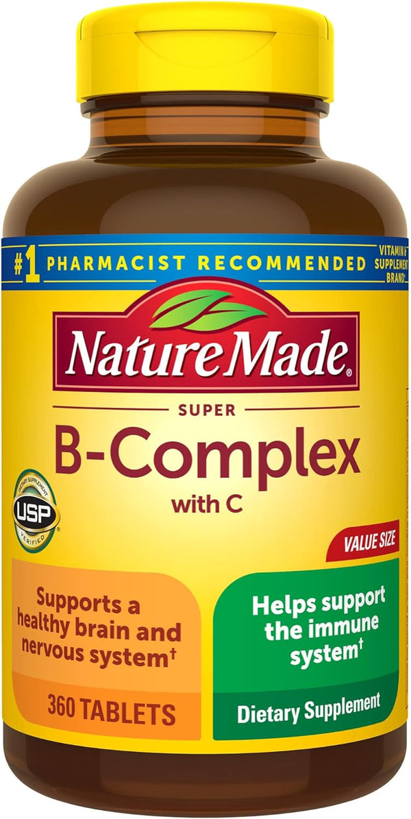 Nature Made Super B Complex Tablets, Value Size, 360 Count