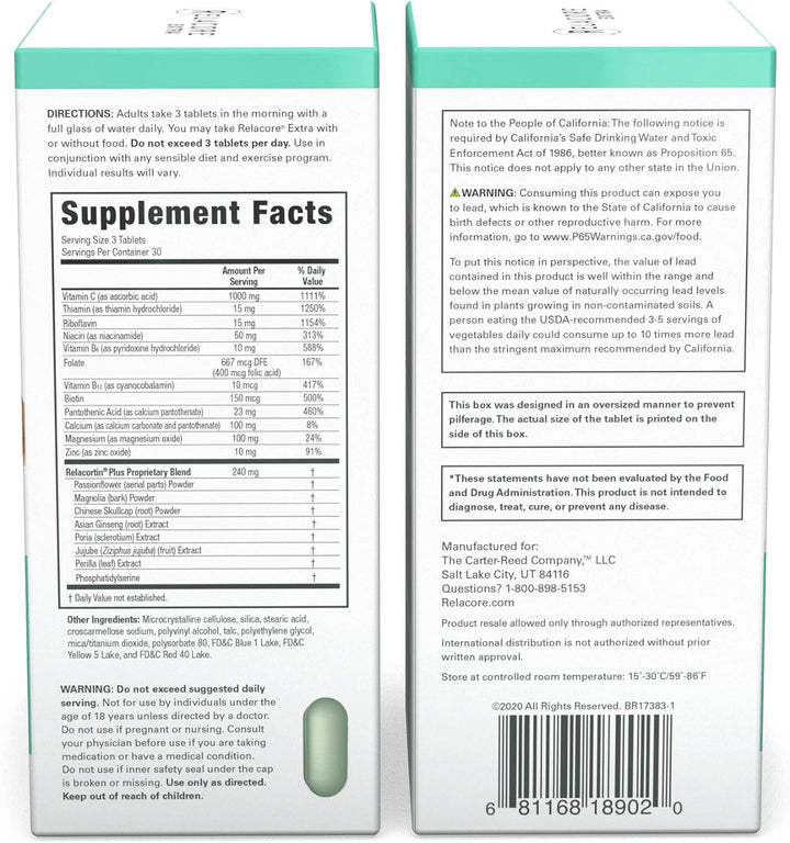 Extra Maximum Strength Stress-Mitigating Compound - Stress Relief Supplements - Cortisol Manager Supplements for Women - Regulate Stress-Related Cortisol, 90 Tablets