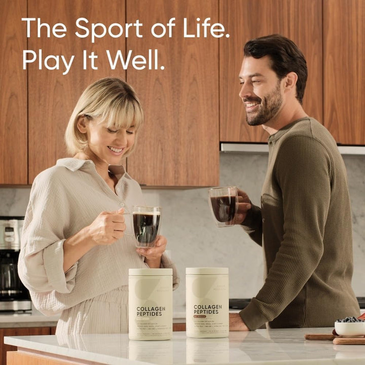 Sports Research Organic Collagen Peptides - Hydrolyzed Type I & III Collagen Protein Powder Made Sustainably from Grass-Fed Cows - Unflavored - 30 Servings