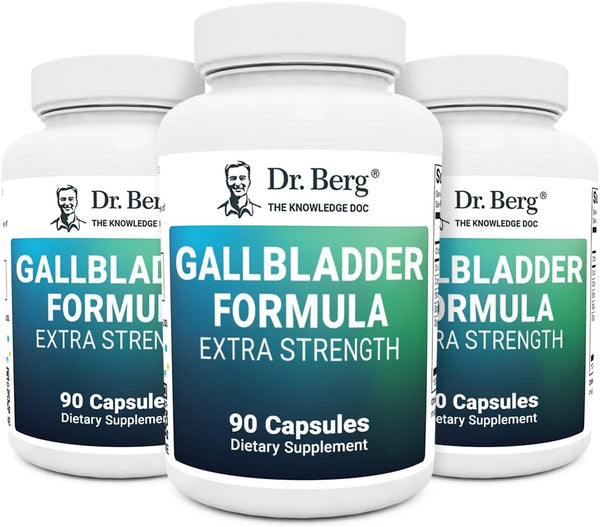Dr. Berg Gallbladder Formula Extra Strength - Made W/Purified Bile Salts & Ox Bile Digestive Enzymes - Includes Carefully Selected Digestive Herbs - Full 45 Day Supply - 90 Capsules (3 Pack)
