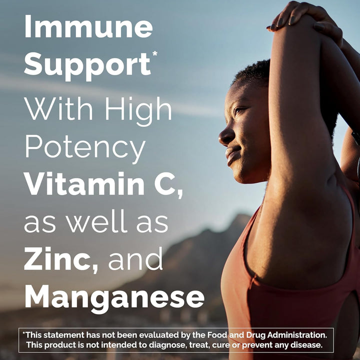 Emergen-C 1000Mg Vitamin C Powder for Daily Immune Support Caffeine Free Vitamin C Supplements with Zinc and Manganese, B Vitamins and Electrolytes, Super Orange Flavor - 60 Count/2 Month Supply