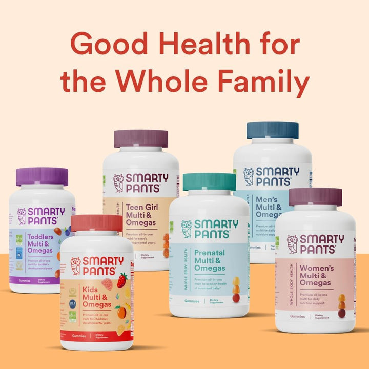 Smartypants Kids Multivitamin Gummies: Omega 3 Fish Oil (EPA/DHA), Vitamin D3, C, Vitamin B12, B6, Vitamin A, K & Zinc for Immune Support, Gluten Free, Three Fruit Flavors, 90 Count (22 Day Supply)
