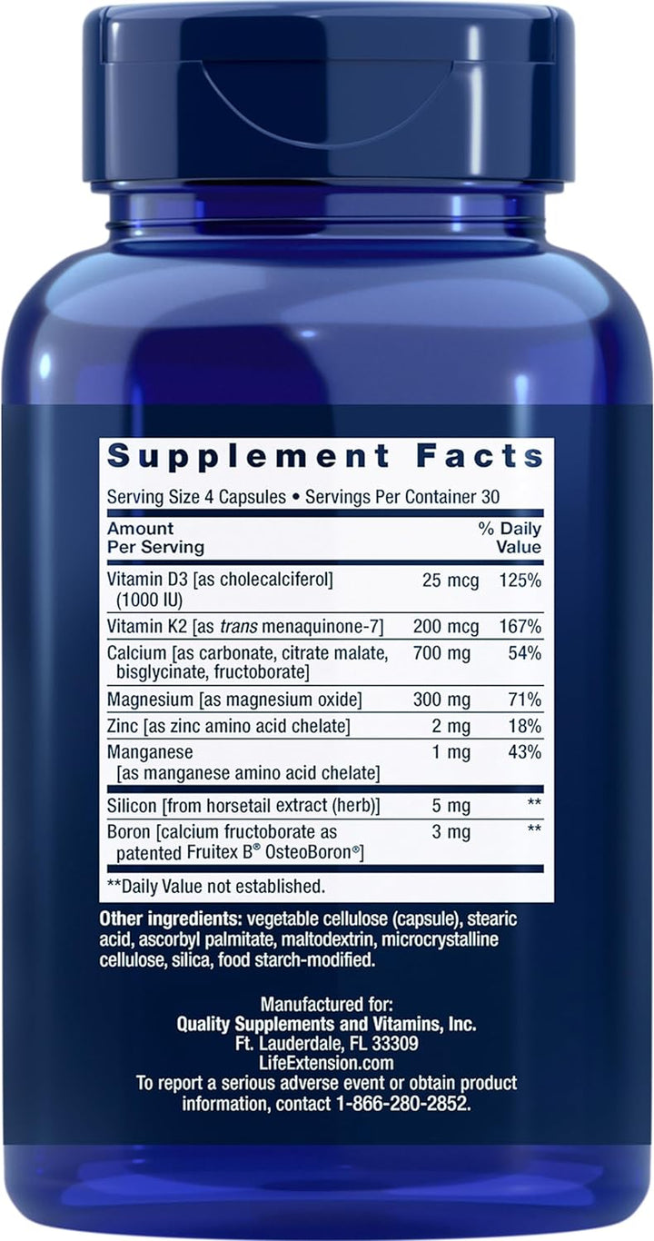 Life Extension Bone Restore + Vitamin K2 & Vitamin D3 5000 IU - Bone, Brain Health, Immune Support - 120 Capsules & 60 Softgels