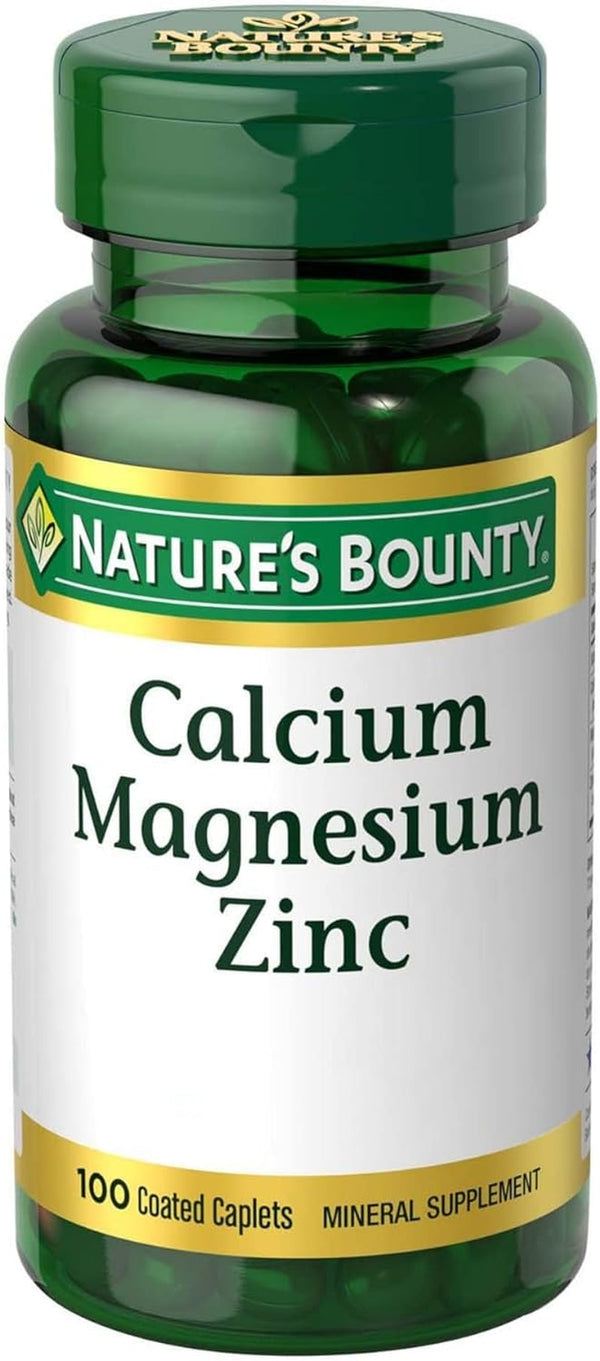Nature'S Bounty Calcium Magnesium & Zinc Caplets- 100Count…