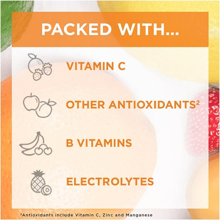 Emergen-C 1000Mg Vitamin C Powder, with Antioxidants, B Vitamins and Electrolytes, Vitamin C Supplements for Immune Support, Caffeine Free Fizzy Drink Mix, Lemon Lime Flavor - 30 Count/1 Month Supply