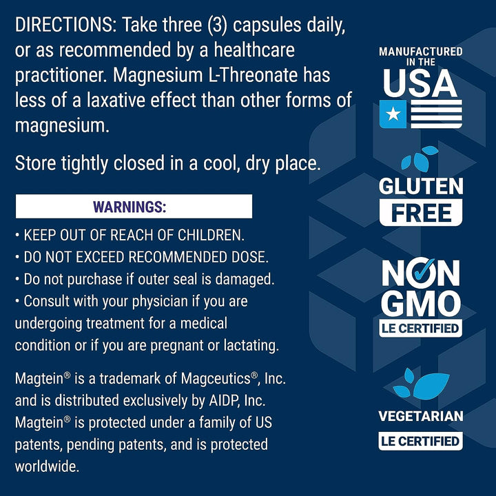 Life Extension Neuro-Mag Magnesium L-Threonate for Brain Health, Memory & Attention with Dopamine Advantage - Phellodendron Bark Extract Supplement, 90+30 Vegetarian Capsules
