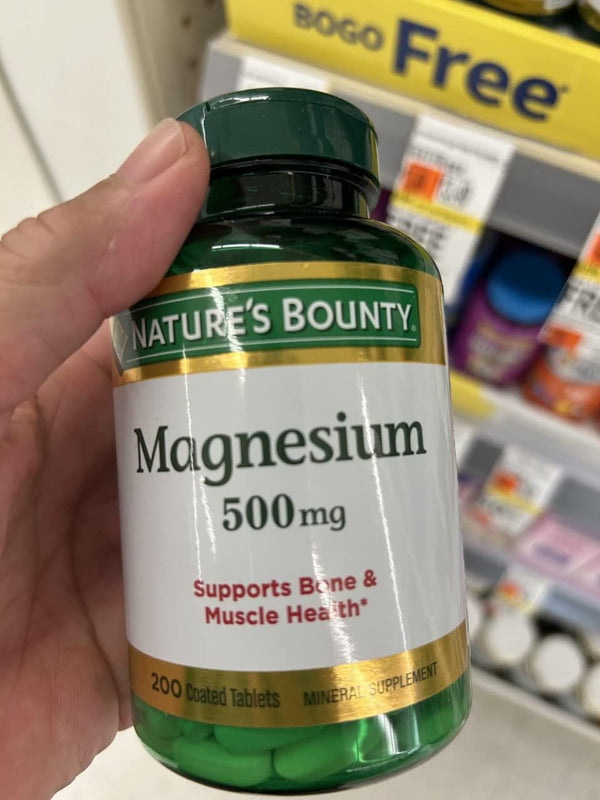 Nature'S Bounty Magnesium 500Mg Size, Coated Tablets 200 Ea (Pack of 3)