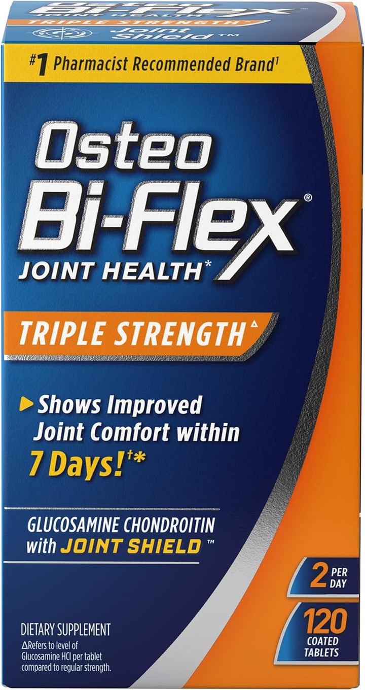 Osteo Bi-Flex Triple Strength(5), Glucosamine Chondroitin with Vitamin C Joint Health Supplement, Coated Tablets, 120 Count