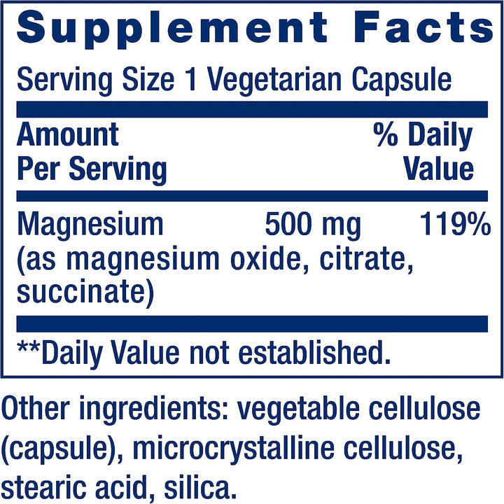 Life Extension Magnesium Caps 500Mg, Vitamin C 1000Mg with Bio-Quercetin Phytosome - Heart, Bone, Immune Health - 200 Vegetarian Capsules